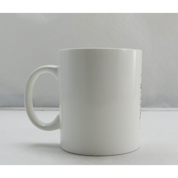 Starbucks Red Flower Starburst on White Mug - 2014 Starbucks Coffee Company Cup - Picture 3 of 6